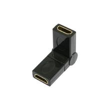 Aafno Pasal Water & Wood 360 Degree Rotating HDMI Female/Female Adapter Plug Connector- Black