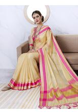 Stylee Lifestyle Beige Kota Silk Woven Saree -1534