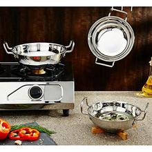 Amazon Brand - Solimo Stainless Steel Kadhai Set (3