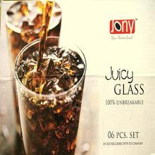 Jony Juicy 6 Pieces Glass Set 100% Unbreakable