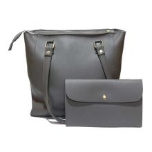Grey 2 in 1 Tote Bag For Women