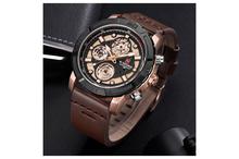 NaviForce NF9139 MultiFunction Chronograph Watch - Gold/Brown