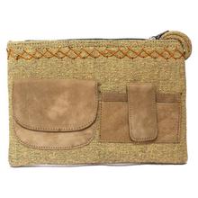 Cream Double Pocket Purse For Women