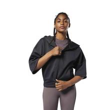 Reebok Black Thermowarm Deltapeak Short Sleeved Sweatshirt For Women - (CY2608)