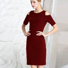 Casual Bodycon Dress – Maroon