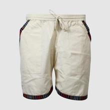 Beige Bordered Shorts For Men