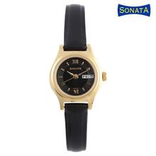 Sonata 8021YL05 Black Dial Analog Watch For Women