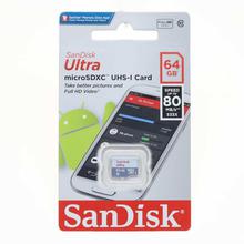 Sandisk Ultra 64GB microSDXC UHS-I Card, Speed Up To 80MB/s (533X)  Model: SDSQUNS-064G-GNMN Class @10 MemoryCard