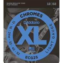 D'addario ECG25 Chrome Flat Wound Regular Light Gauge Electric Guitar String