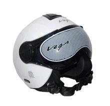 Verve White Open Face Helmet With Single Visor