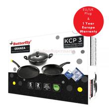 Butterfly Granza Cookware Set 3-Pieces with Warranty