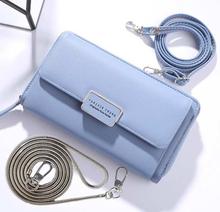 Forever Young Light Blue PU Leather Clutch Bag For Women