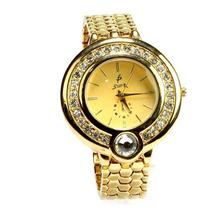 Analog Stoned Gold Dial Watch For Women