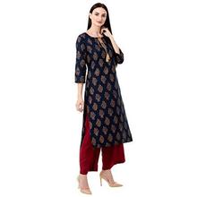 Chokhi Bandhni Women's Rayon Printed Kurta With Palazzo