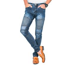 Virjeans Stretchy Ripped Design Biker Denim Pant for Men (VJC 707) Light Blue