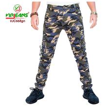 Virjeans Mens Combat Box Joggers Pant -mix blue (VJC 668)