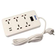 Micro 5 Socket Extension Socket With USB Port - White