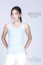 Police Light Blue Solid Tank Top For Women (ST.1)