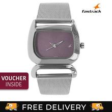 6091SM01 Fits And Forms Analog Purple Dial Watch For Women- (Silver)