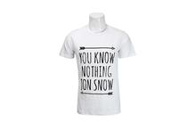 'You Know Nothing' Games of Thrones Printed T-shirt- White