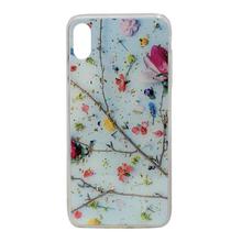 Grey Floral Printed Phone Cover For iphone X