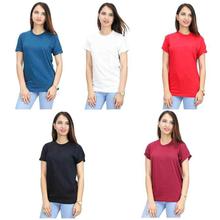 Pack of 5 Cotton T-Shirts- Blue/Red/White/Black/Maroon