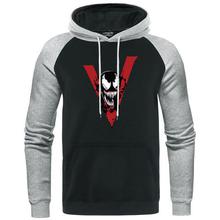 Venom Hoodies Men Fashion Sweatshirts Superhero Raglan