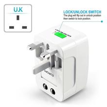 Aafno Pasal Insten Universal World Wide Travel Charger Adapter Plug- White