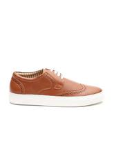 Carlton London Brown Brogues Sneakers For Men (CLCLM-1594TAN)