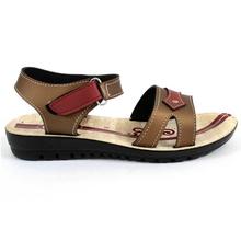 Brown/Red Ankle Strap Sandals For Women