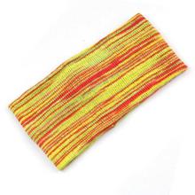 Black/Yellow/Red Striped 100% Cotton Hairband For Women