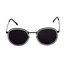 Black Shaded Round Sunglasses For Men