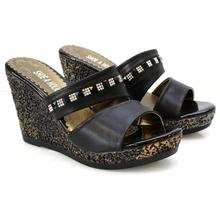 Shoe.A.Holics Black Zarah Wedge Heel Shoes For Women