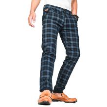 Virjeans Stretchable Cotton Check Blue Chinos Pant for Men (VJC 714) 2