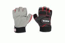 Ninja Men's Half Finger Motorbike Gloves - Black/Red