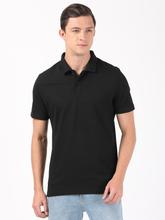 Jockey Men's Super Combed Cotton Rich Pique Fabric Solid Half Sleeve Polo T-Shirt