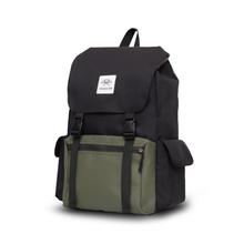 Mheecha Boulder Sack Black/Moss Green for Unisex Backpack | Fashion Padded Laptop Compartment Backpack