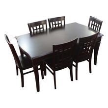 Sunrise Furniture 6-Seater Wooden Oval Dining Table - Dark Coffee