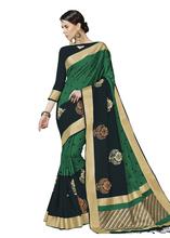 Stylee Lifestyle Green Bhagalpuri Silk Jacquard Saree -2015