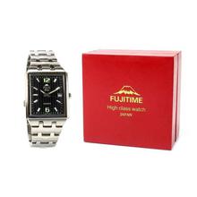 Fujitime M3512 Analog Stainless Steel Black Dial Watch For Men