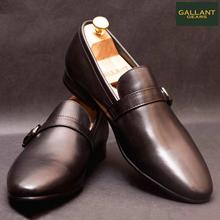 Gallant Gears Black Slip on Formal Leather Shoes For Men - (139-B3)