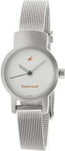 Fastrack 2298SM02 White Dial Analog Watch For Women - Silver