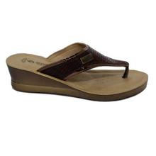 aeroblu Brown V-Strap Heel Sandals For Women - KM18