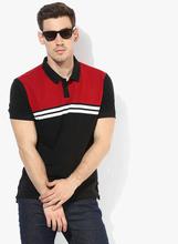 Levi’s Black Striped Regular Fit Polo T-Shirt