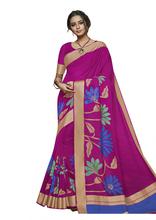 Stylee Lifestyle Magenta  Banarasi Silk Jacquard Saree -2025