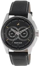 Fastrack Black Dial Leather Strap Casual Analog Watch For Men – 3089SL02