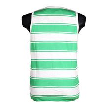 Green / White Striped Tank Top for Men