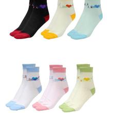 Pack of 6 Pairs of 100% cotton Printed Socks for Ladies (2009)