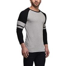 Cenizas Men's Full Sleeves Dual Tone Round Neck Tshirt/T-Shirt