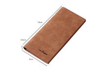 Frosted PU Leather Long Wallet Pocket Card Clutch ID Credit Bifold Purse